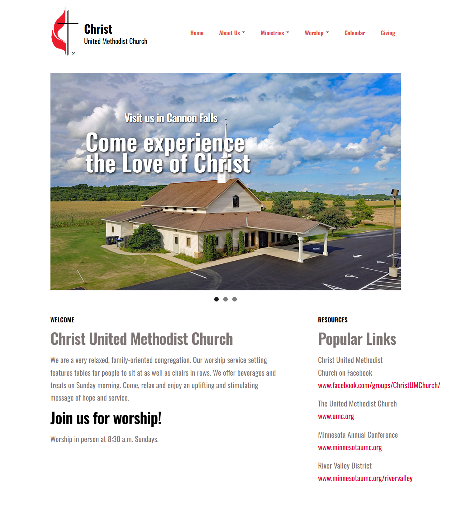Christ UMC website