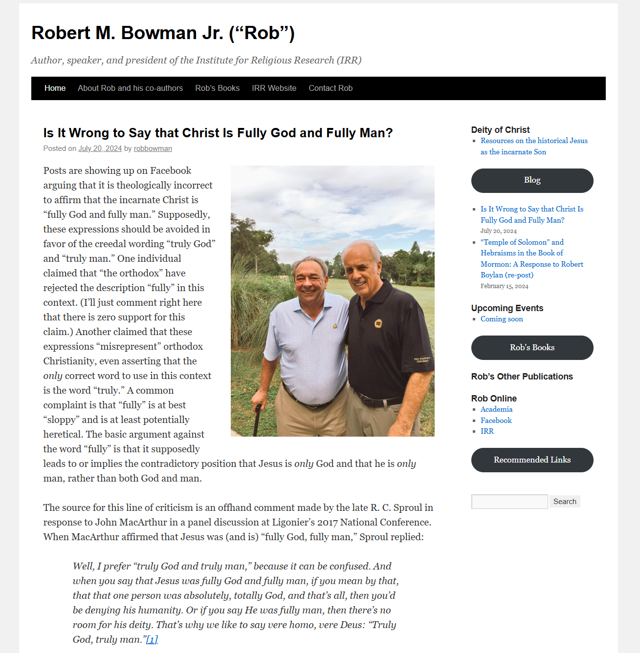Robert Bowman website